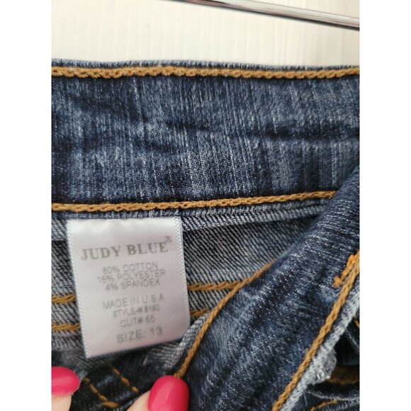 Judy Blue Los Angeles blue Skinny Jeans button fly size 13 31 stretchy - Picture 9 of 9